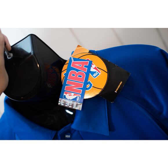 NWT Vintage Men's NBA Detroit Pistons Warm Up Jersey Blue Red Streetwear 3XL - Picture 7 of 11